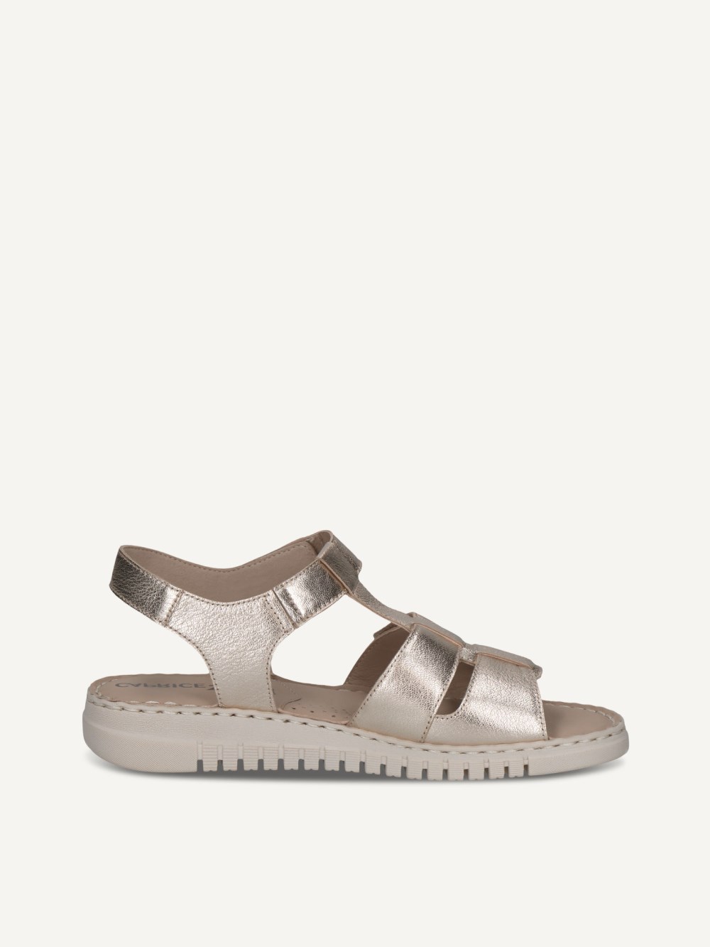 Caprice Sandalette - Platin Metallic.