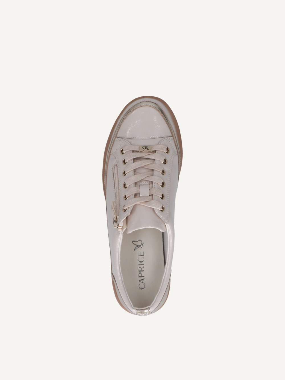 Caprice Sneaker - Creme/Gold