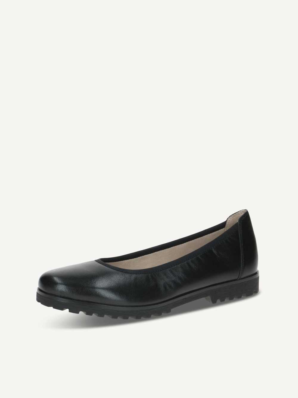 Caprice Ballerina - Schwarzes Nappaleder