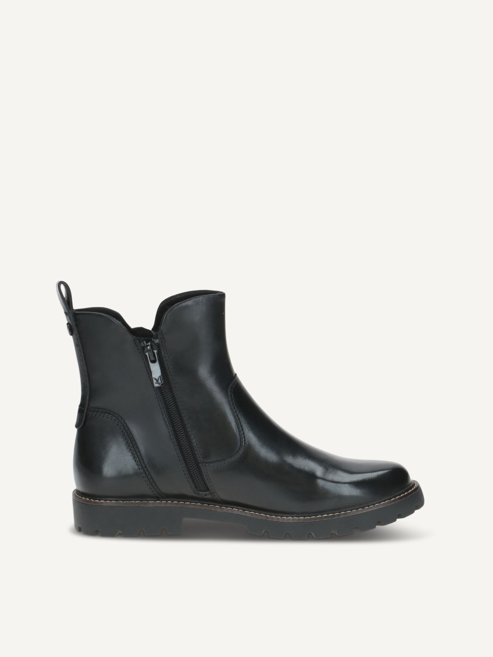 Caprice Stiefelette - Schwarzes Nappaleder