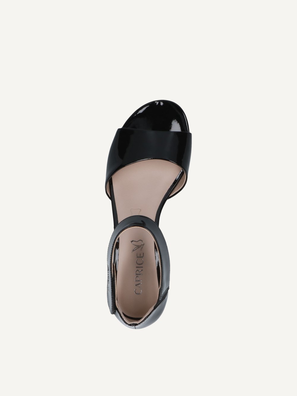 Caprice Sandalette - Schwarzes Lackleder