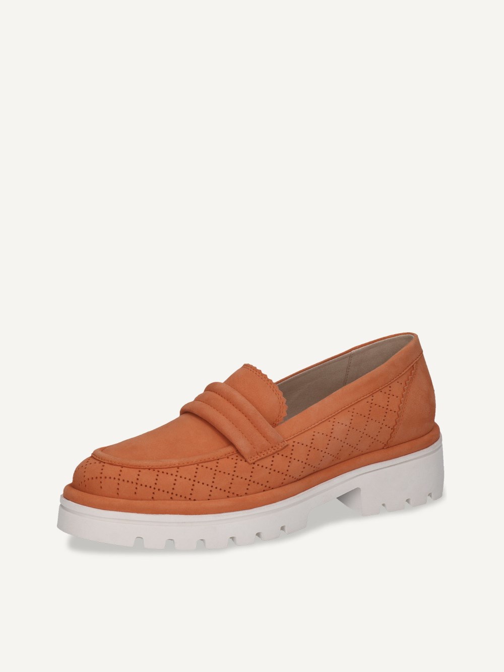 Caprice Slipper - Orangefarbenes Wildleder