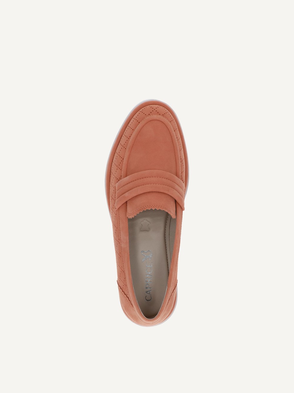 Caprice Slipper - Orangefarbenes Wildleder