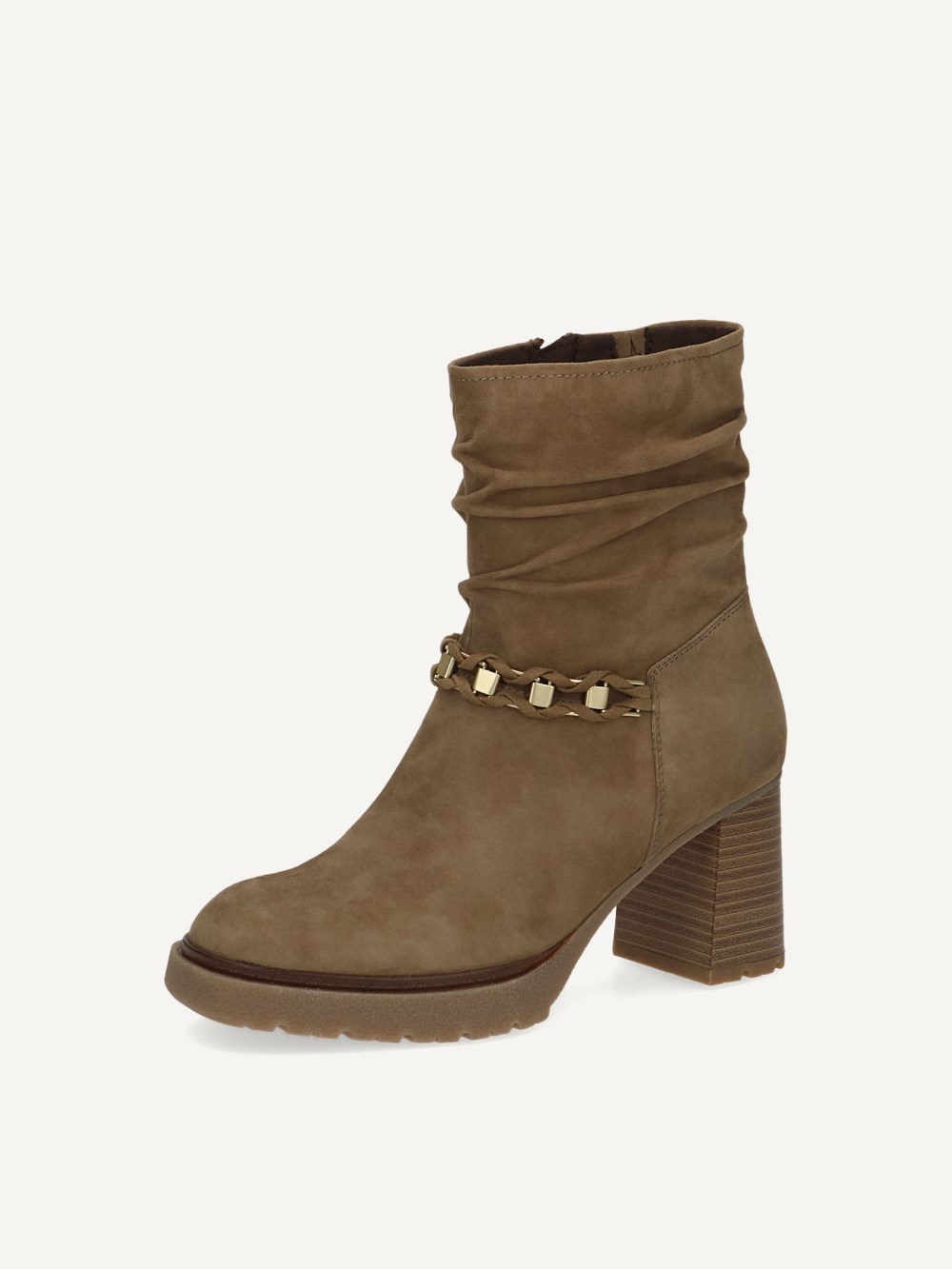 Caprice Stiefelette - Olivgrünes Wildleder