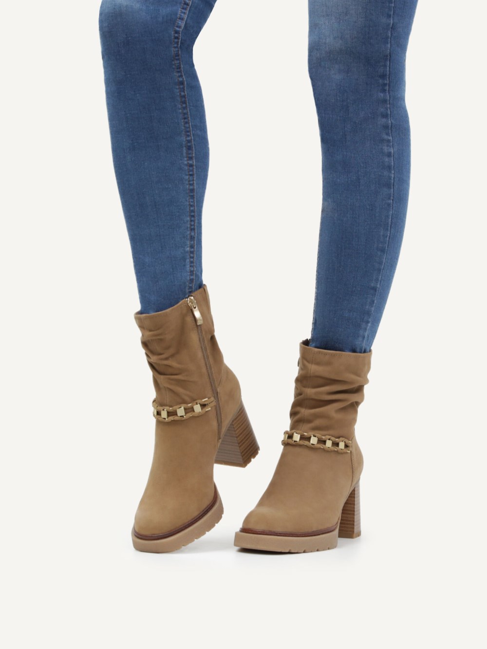 Caprice Stiefelette - Olivgrünes Wildleder