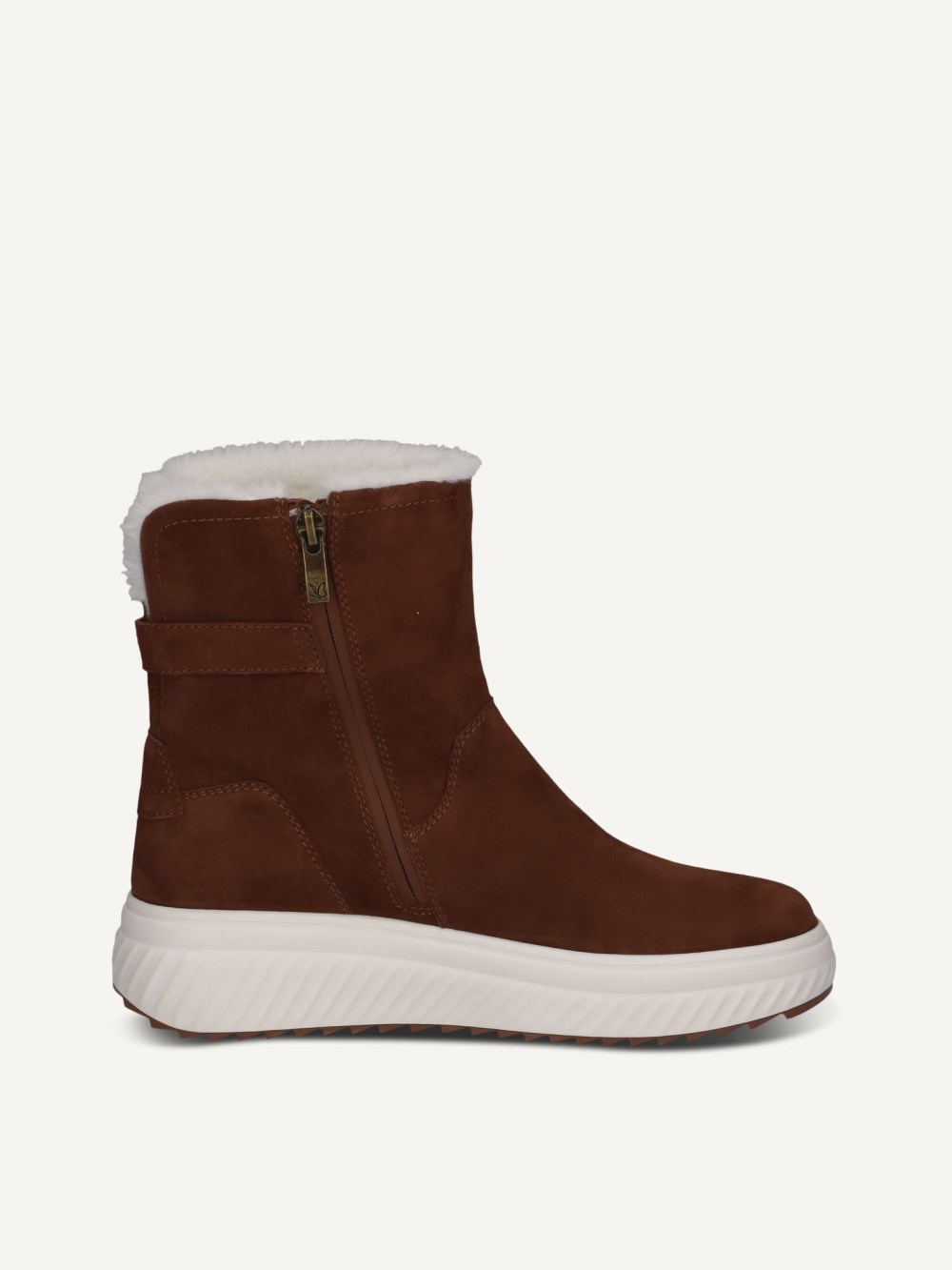 Caprice Stiefelette - Cognacfarbenes Wildleder