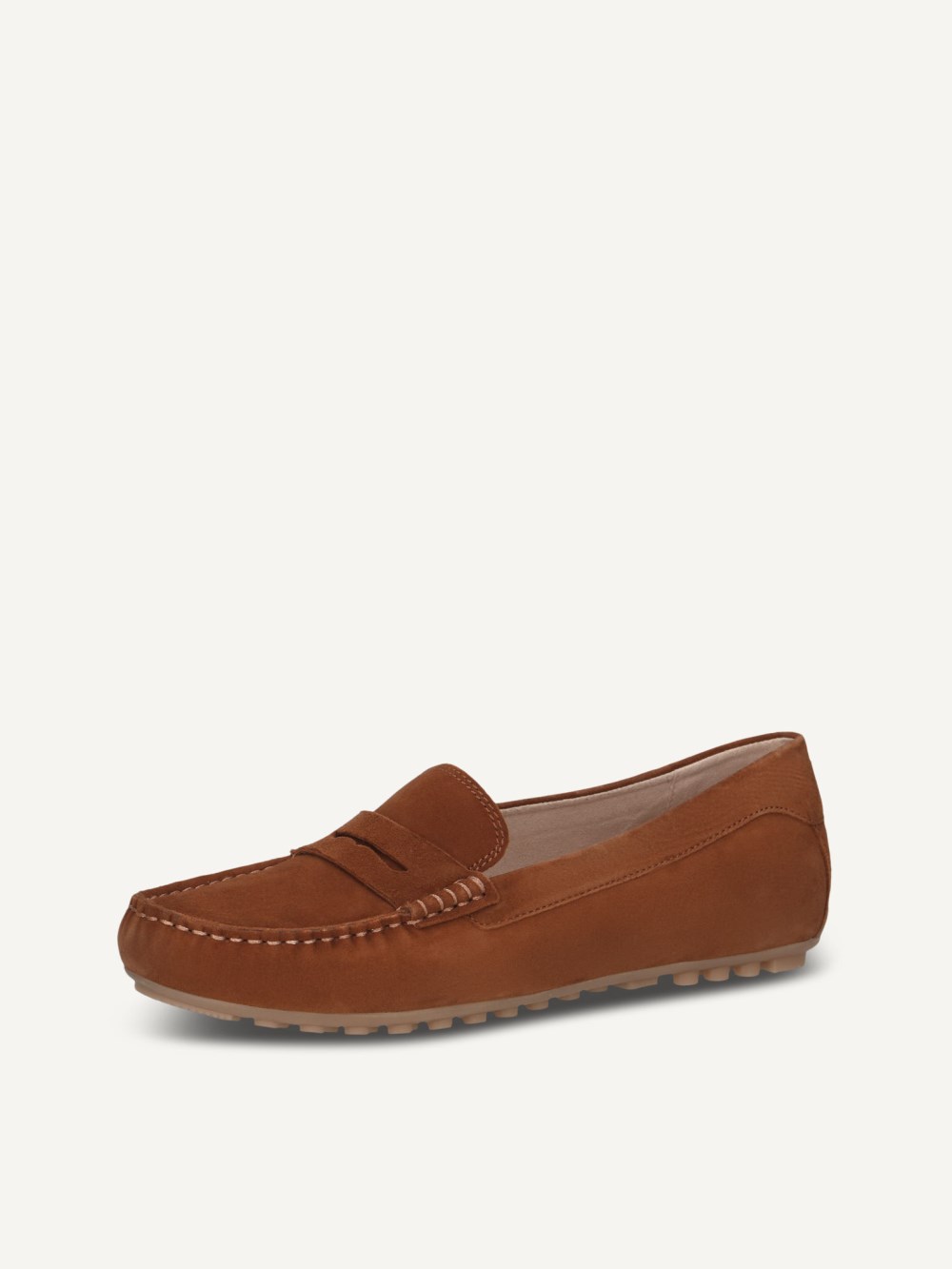 Caprice Moccassin - Cognac Wildleder