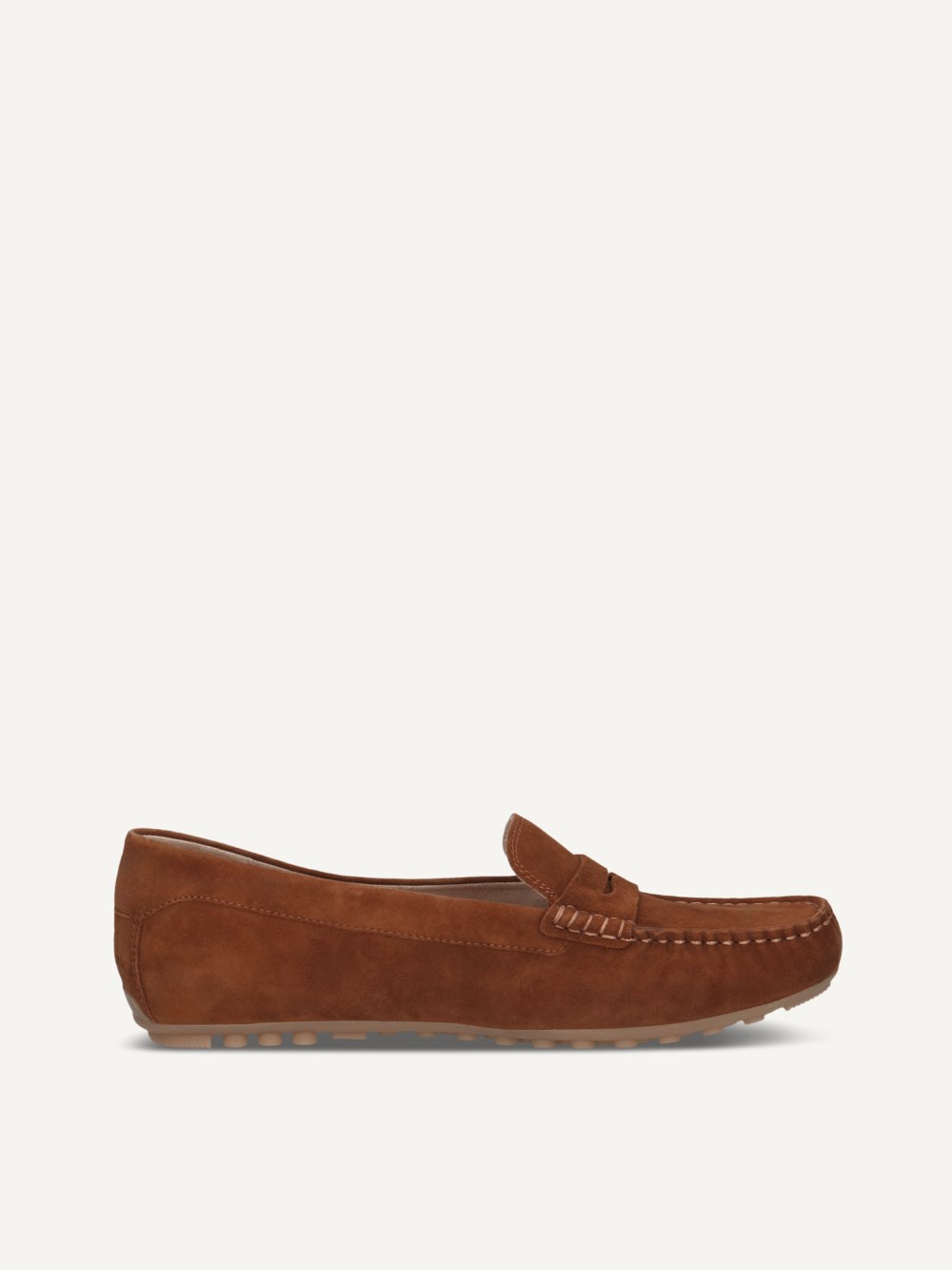 Caprice Moccassin - Cognac Wildleder
