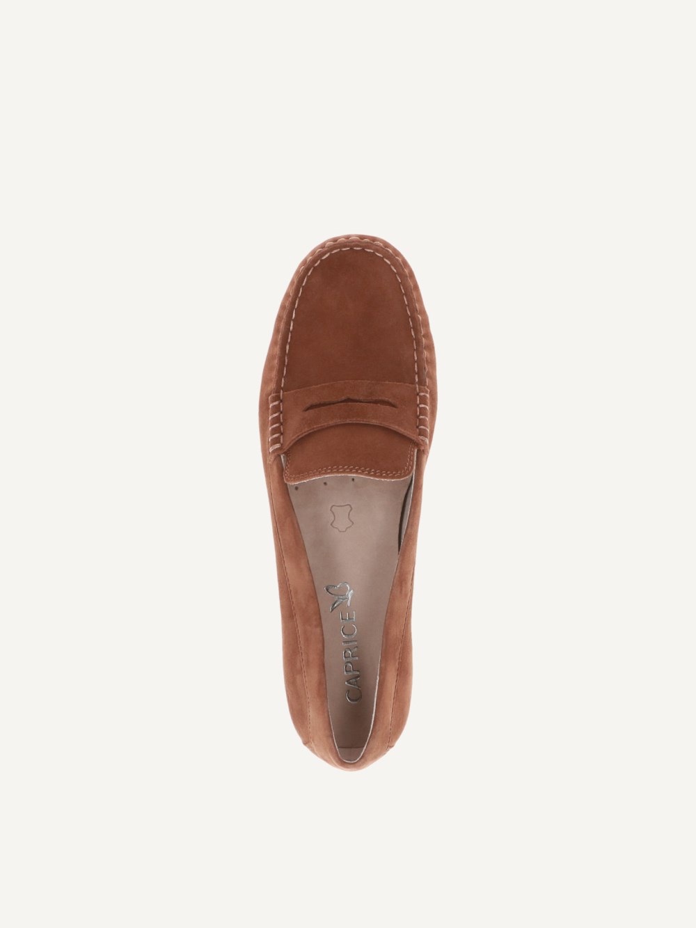 Caprice Moccassin - Cognac Wildleder