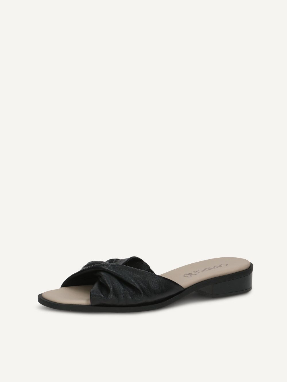 Caprice Pantolette - Schwarzes Nappaleder