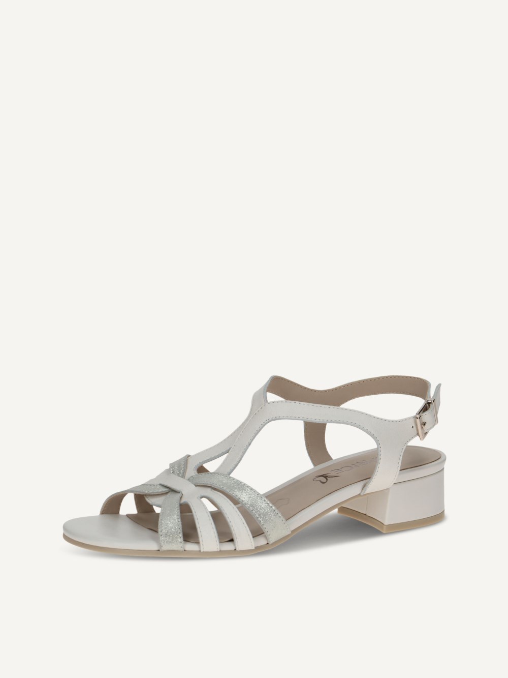 Caprice Sandalette - Off-White/Silber