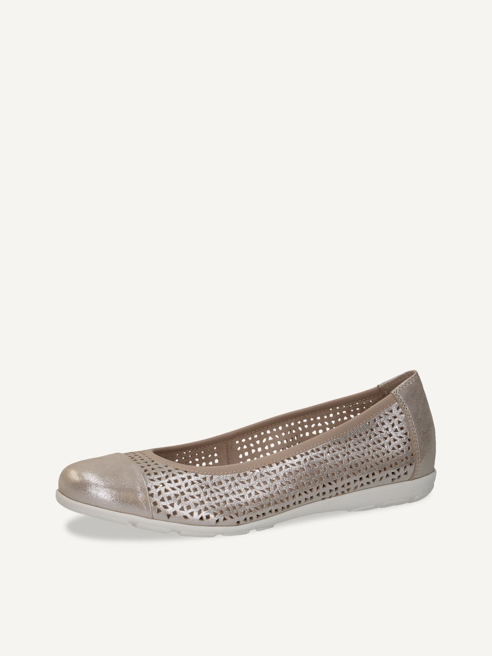 Caprice Ballerina - Taupe-Metallic