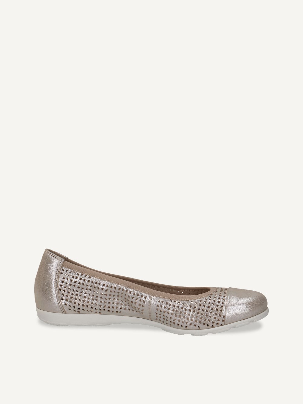 Caprice Ballerina - Taupe-Metallic