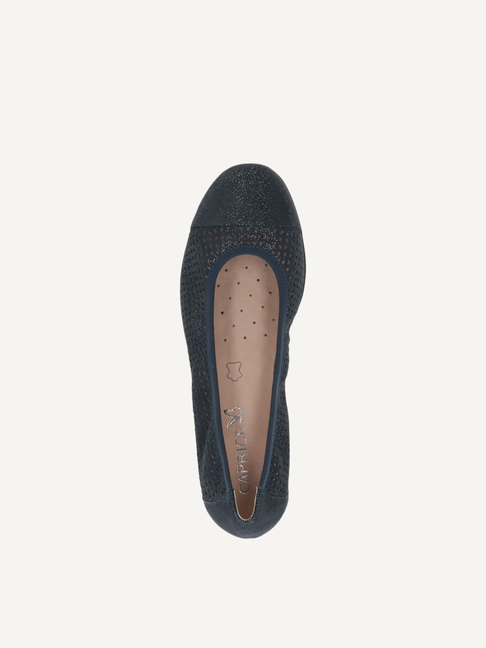 Caprice Ballerina - Ozean-Glitzerleder