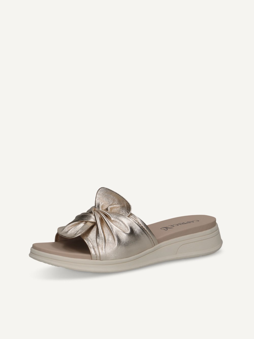 Caprice Pantolette - Hellgoldenes Metall