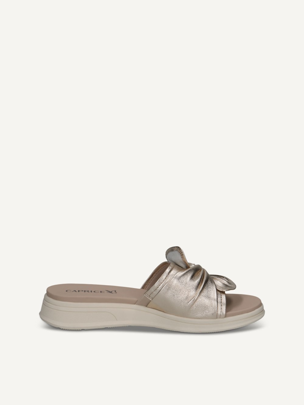 Caprice Pantolette - Hellgoldenes Metall