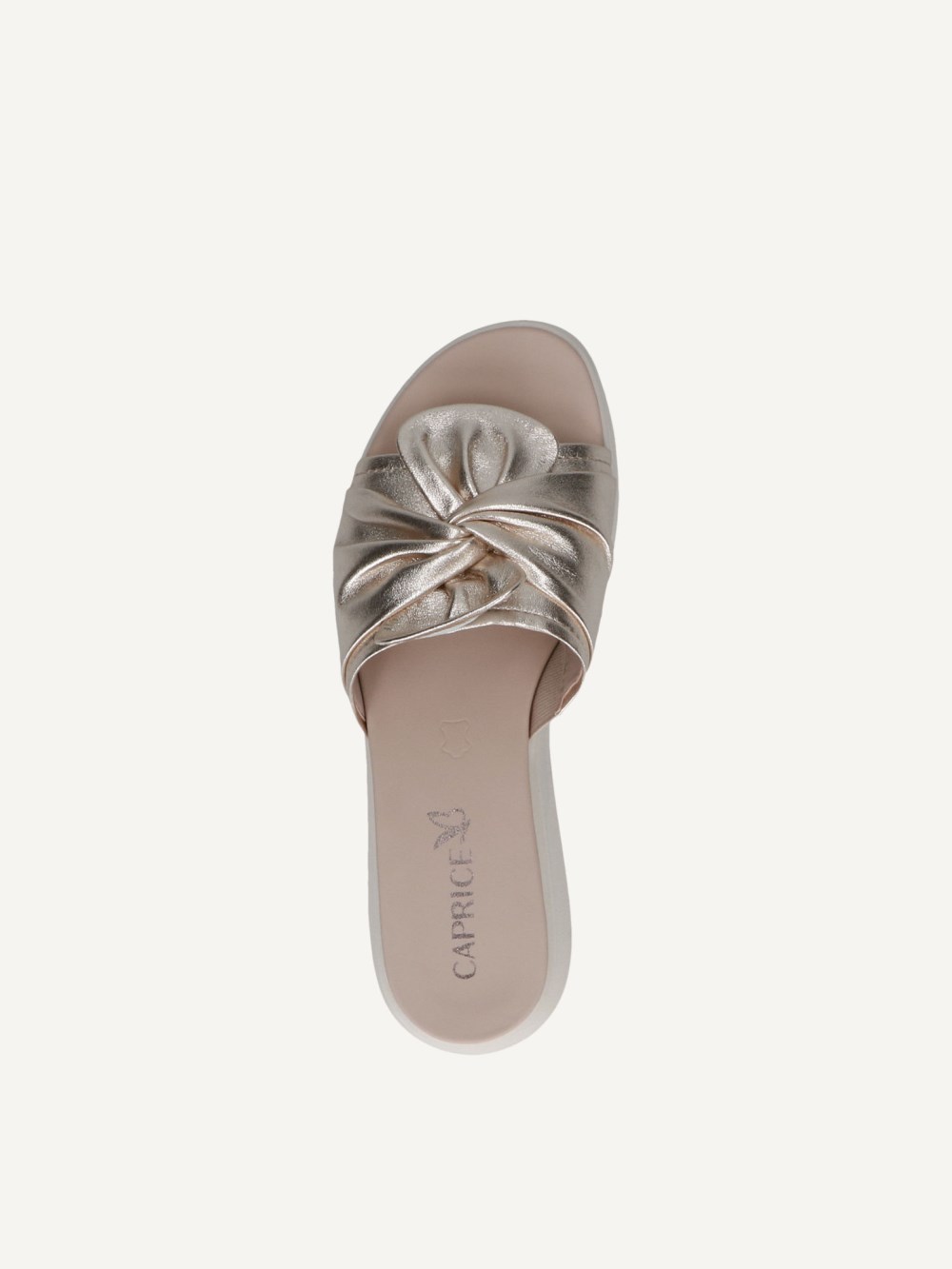Caprice Pantolette - Hellgoldenes Metall