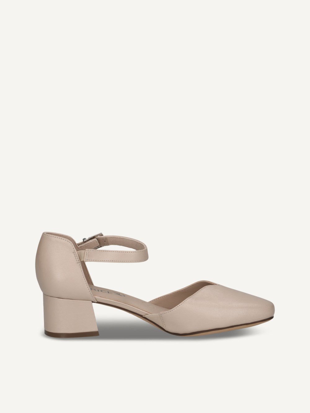 Caprice Pumps - Beigefarbenes Nappaleder