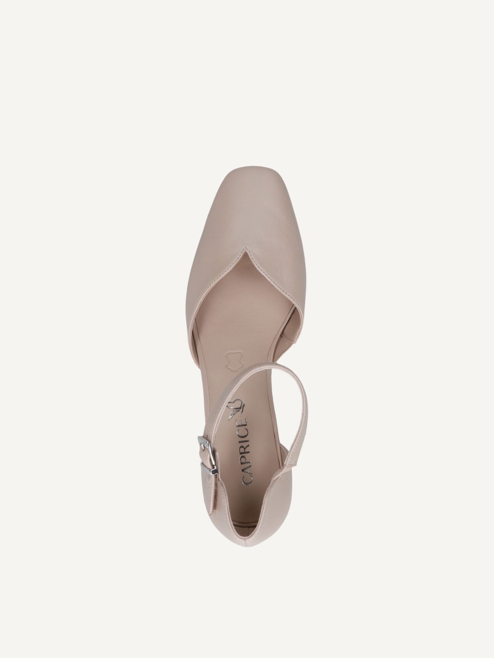 Caprice Pumps - Beigefarbenes Nappaleder