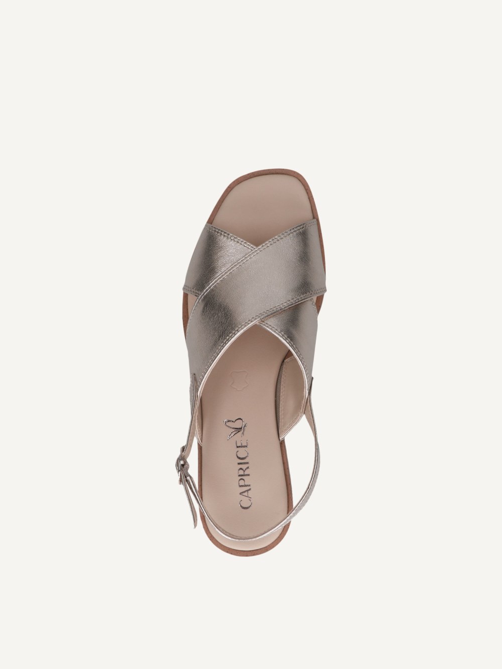 Caprice Sandalette - Taupe Metallic
