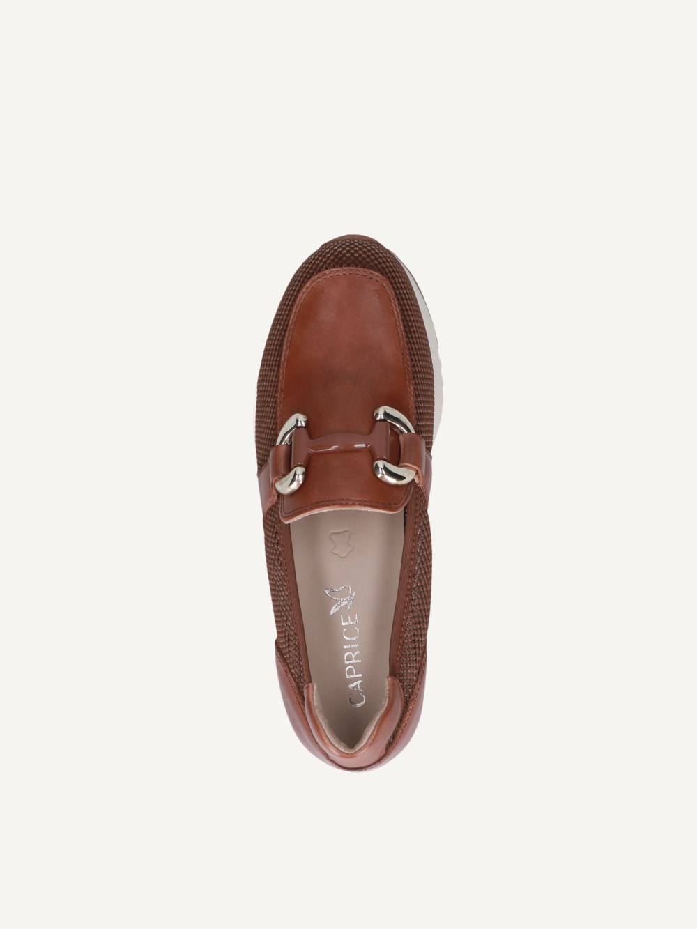 Caprice Slipper - Cognacfarbenes Kammleder