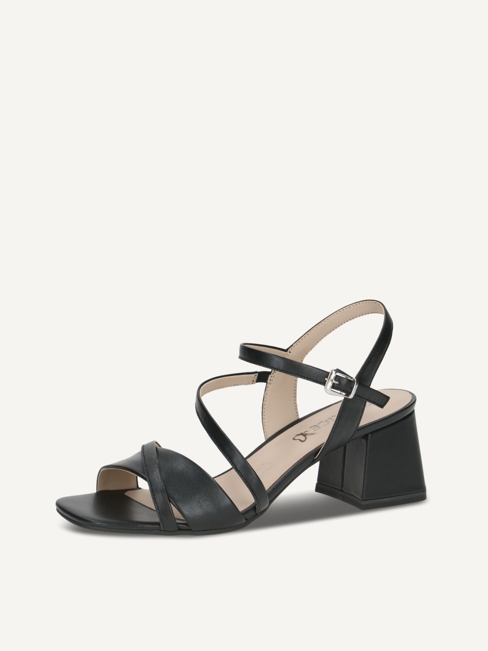 Caprice Sandalette - Schwarzes Nappaleder