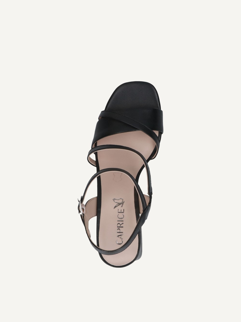 Caprice Sandalette - Schwarzes Nappaleder
