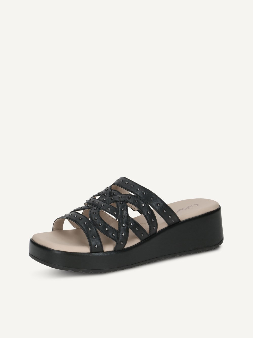 Caprice Pantolette - Schwarzes Nappa