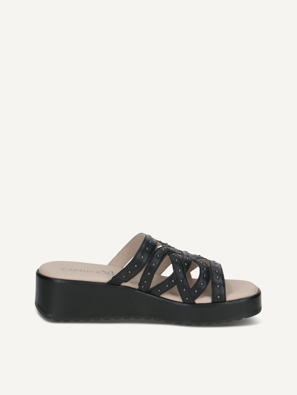Caprice Pantolette - Schwarzes Nappa