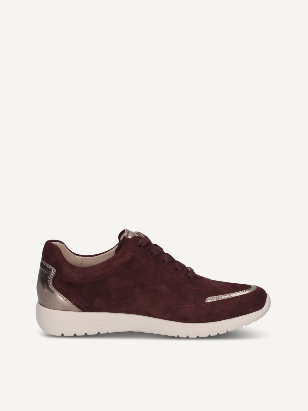 Caprice Sneaker - Bordeauxfarbener Kammleder