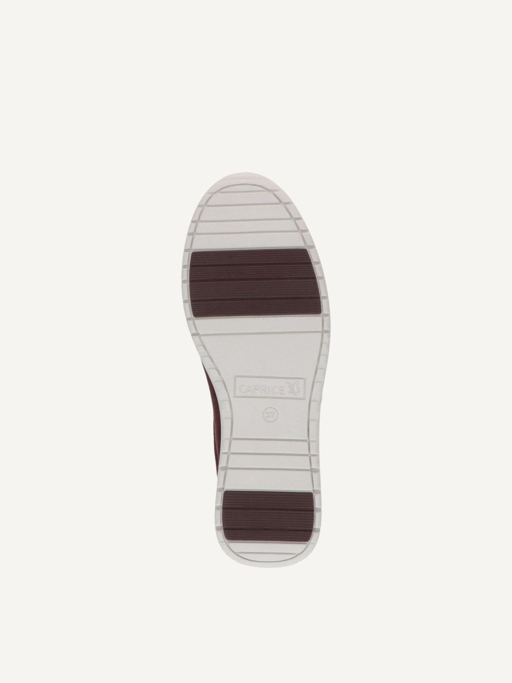 Caprice Sneaker - Bordeauxfarbener Kammleder