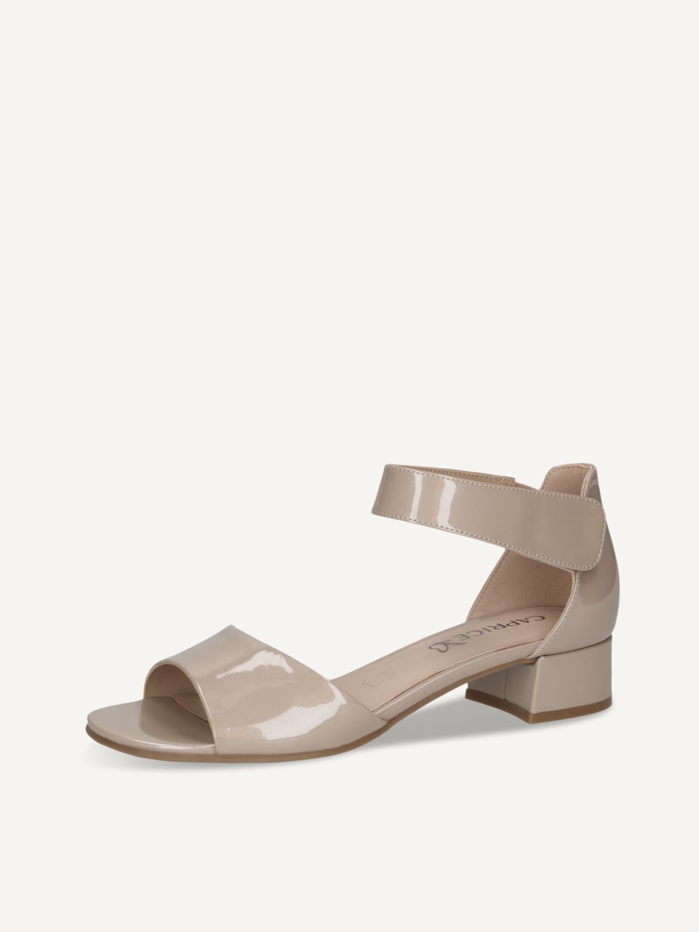 Caprice Sandalette - Beige Lackleder