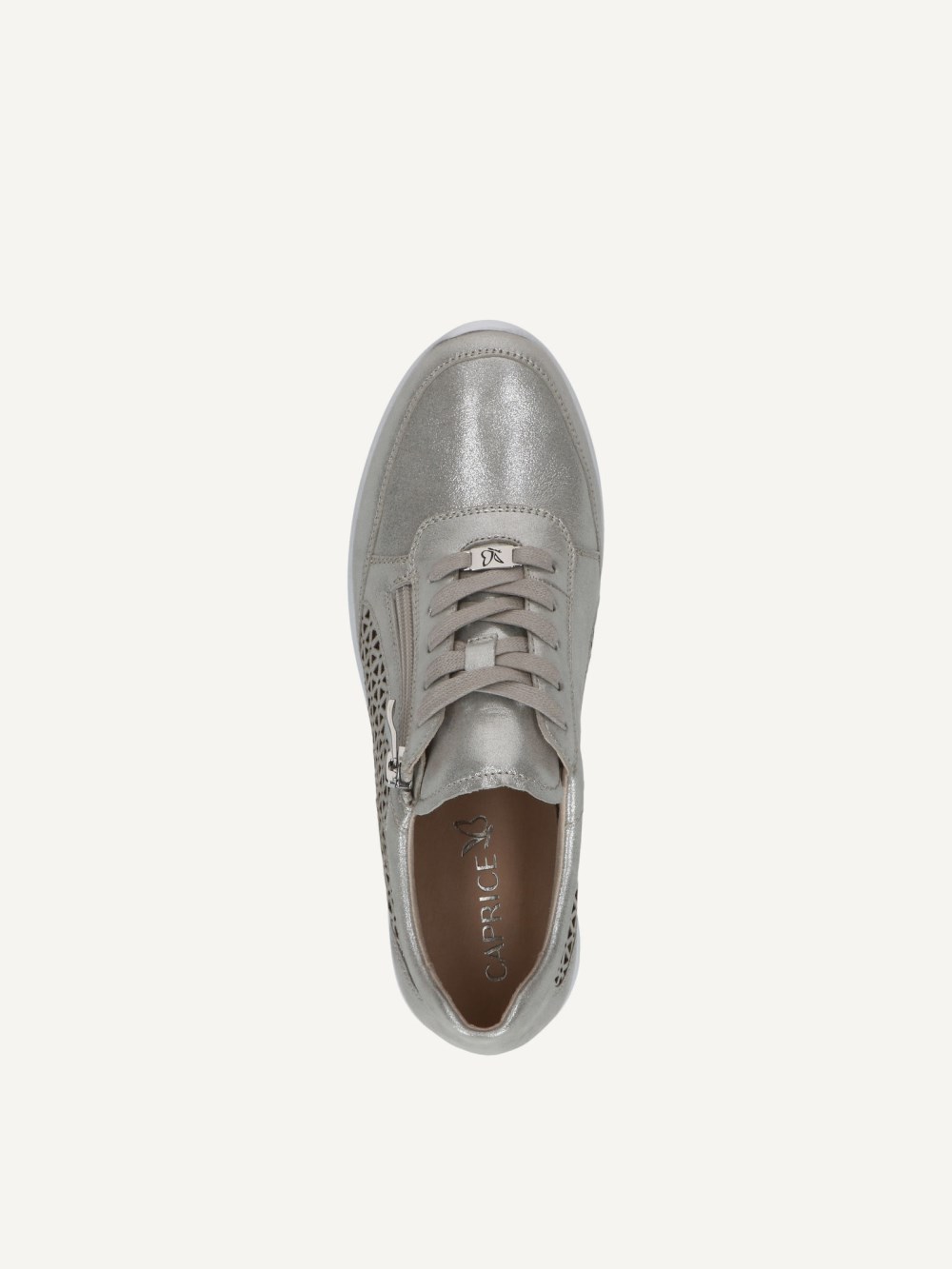 Caprice Sneaker - Silbernes Sue-Metallic
