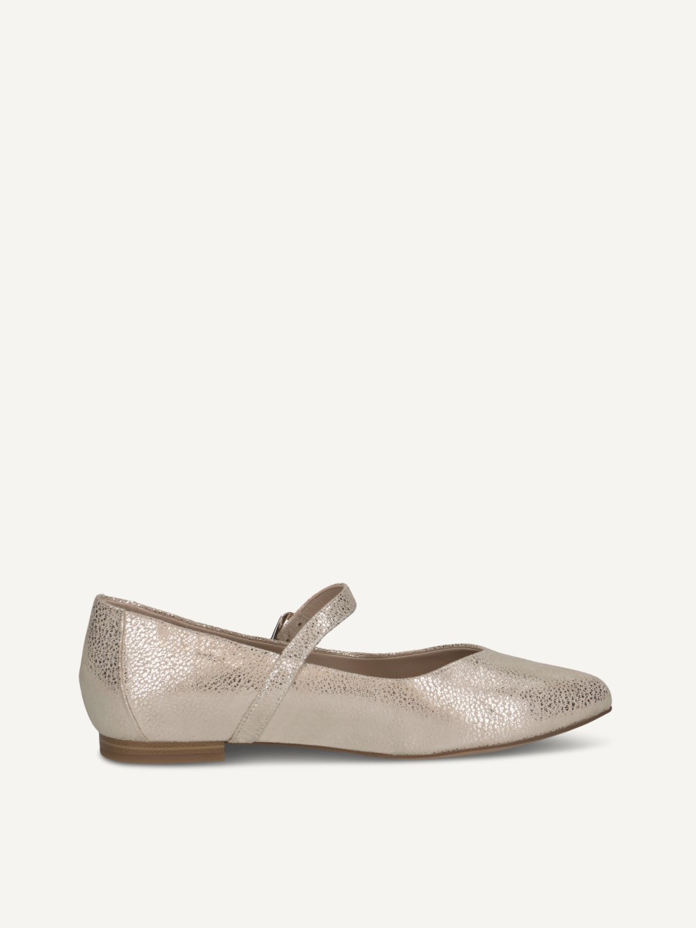Caprice Ballerina - Off-White/Hellgold