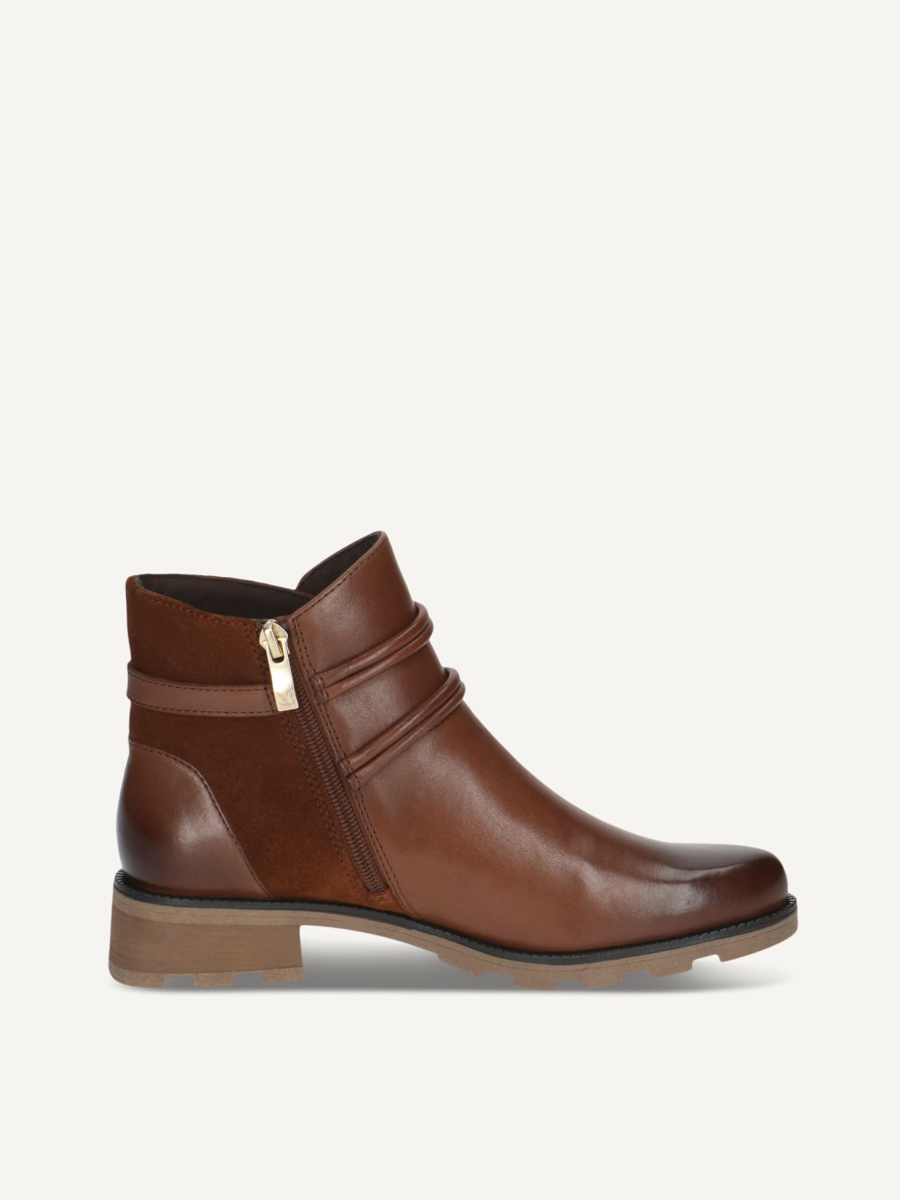 Caprice Stiefelette - Cognacfarbener Kamm