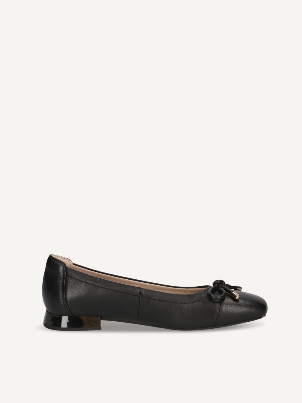 Caprice Ballerina - Schwarzes Nappaleder