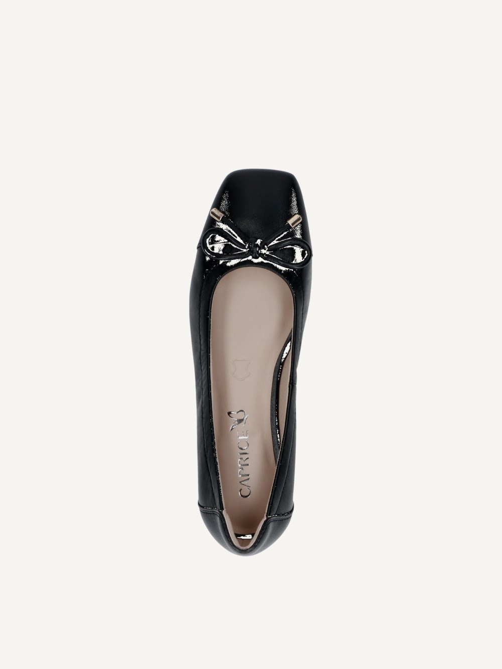 Caprice Ballerina - Schwarzes Nappaleder