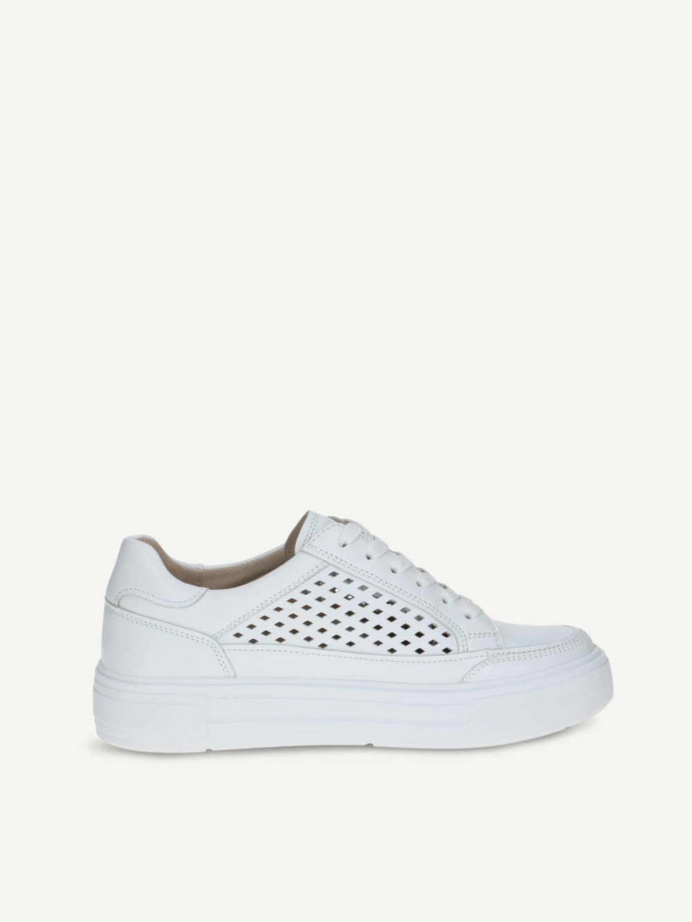 Caprice Sneaker - Weißes Nappaleder