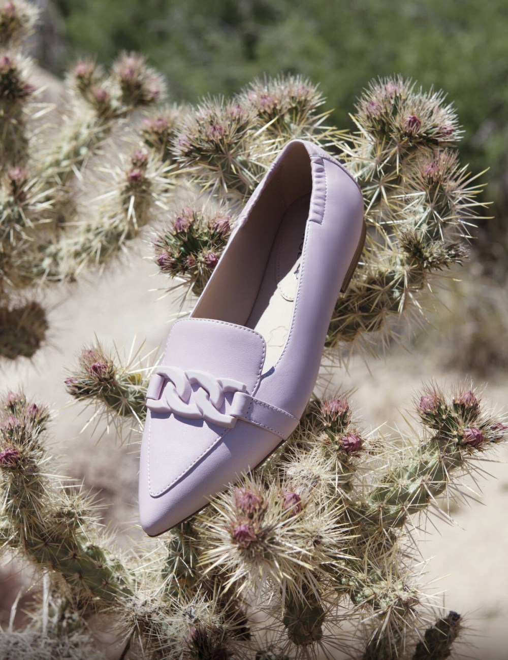 Caprice Ballerina - Hellviolettes Perlmuttleder