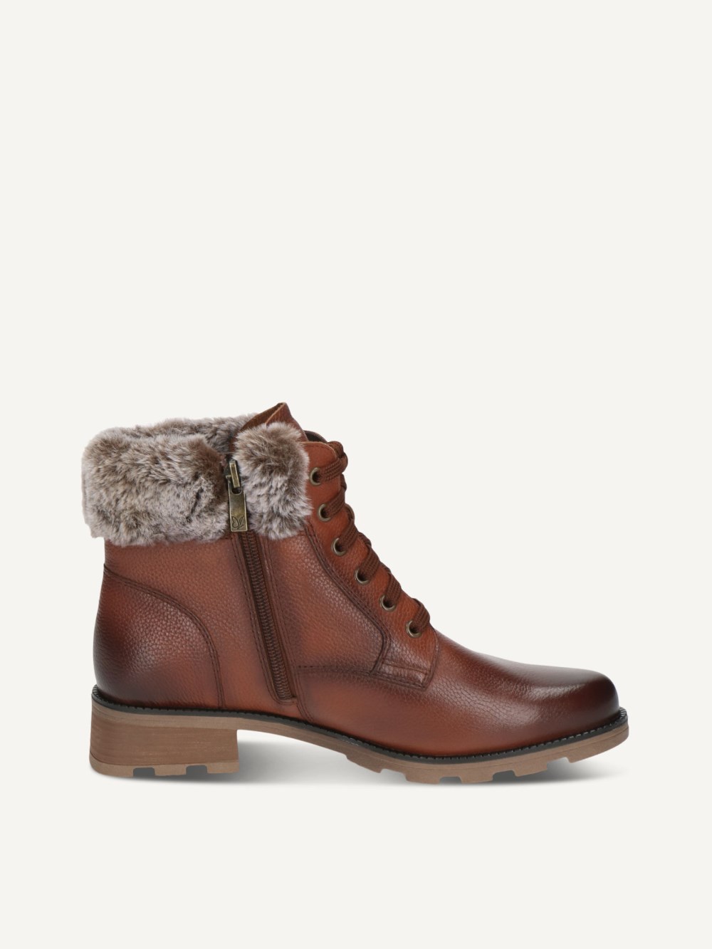 Caprice Stiefelette - Cognacfarbenes Nappaleder