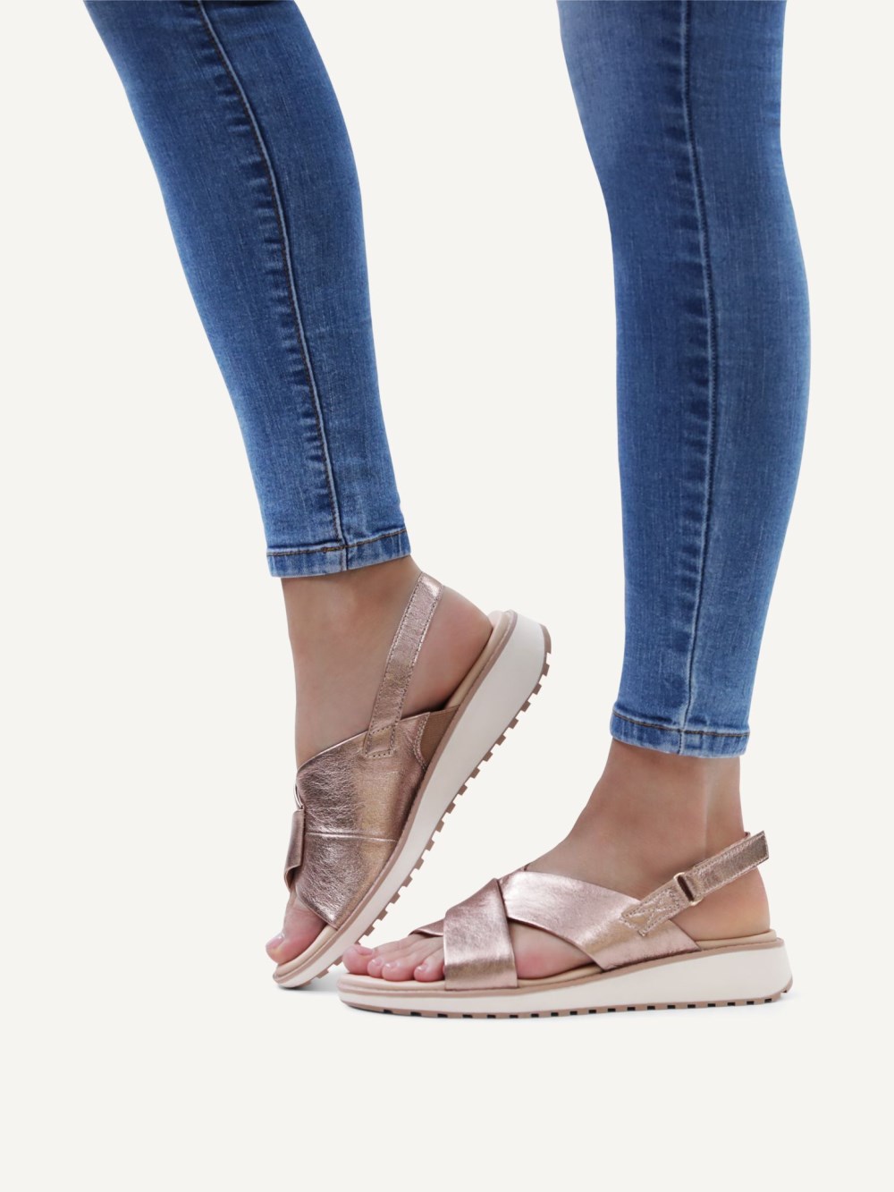 Caprice Sandale - Taupe Metallic