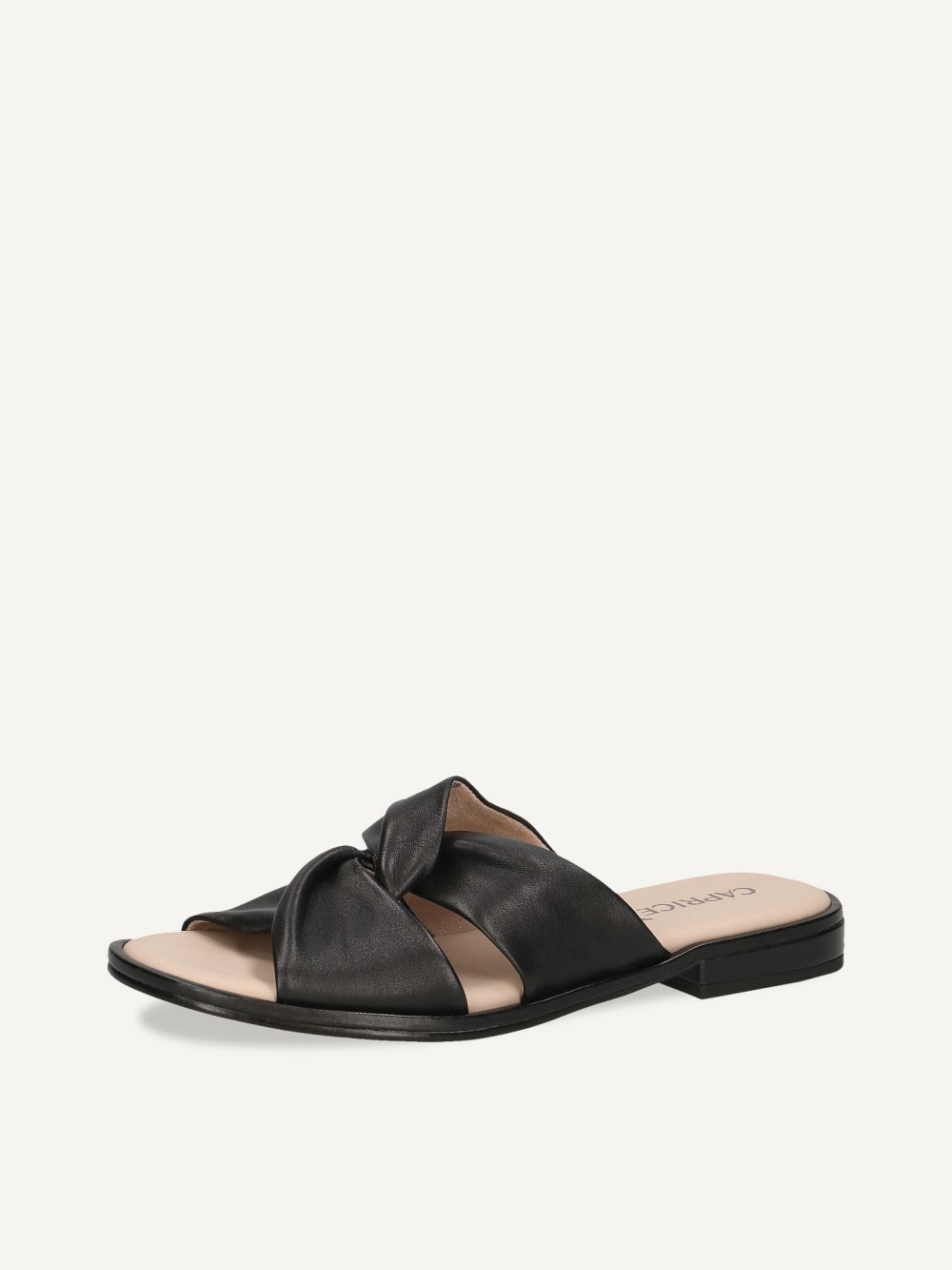 Caprice Pantolette - Schwarzes Nappaleder