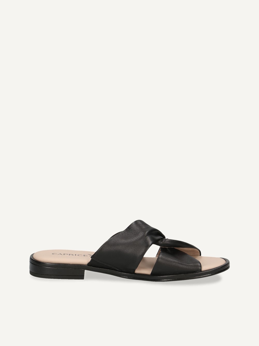 Caprice Pantolette - Schwarzes Nappaleder