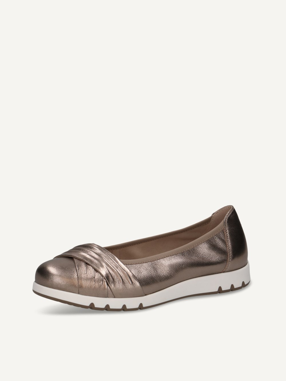 Caprice Ballerina - Taupe Metallic