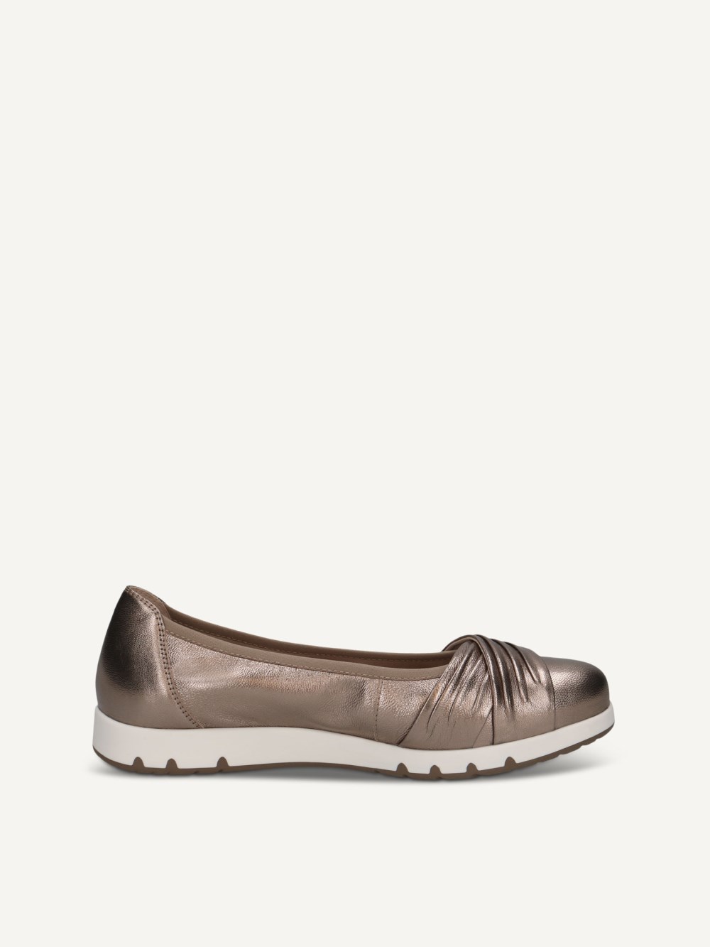 Caprice Ballerina - Taupe Metallic