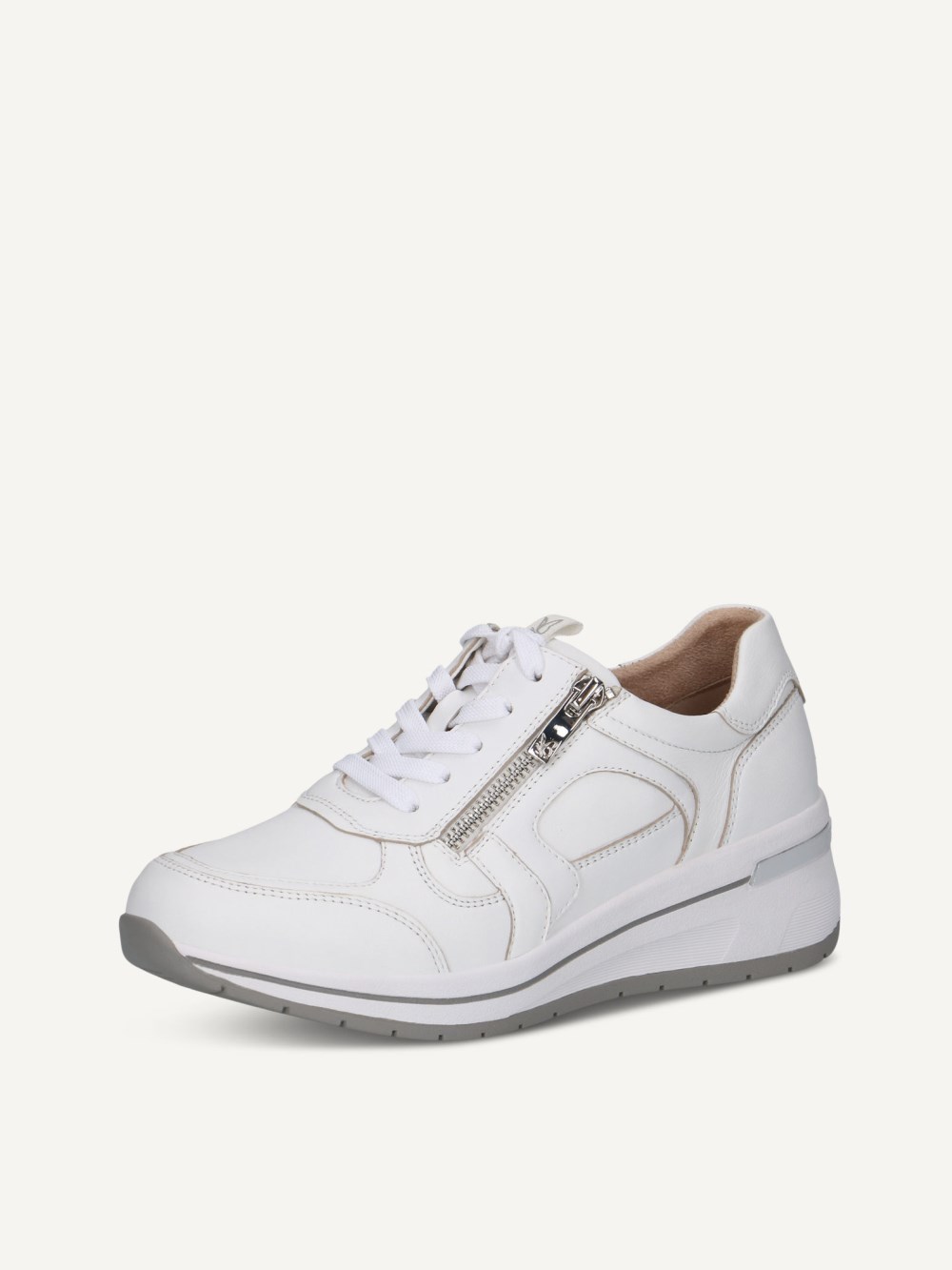 Caprice Sneaker - Weißes Nappaleder