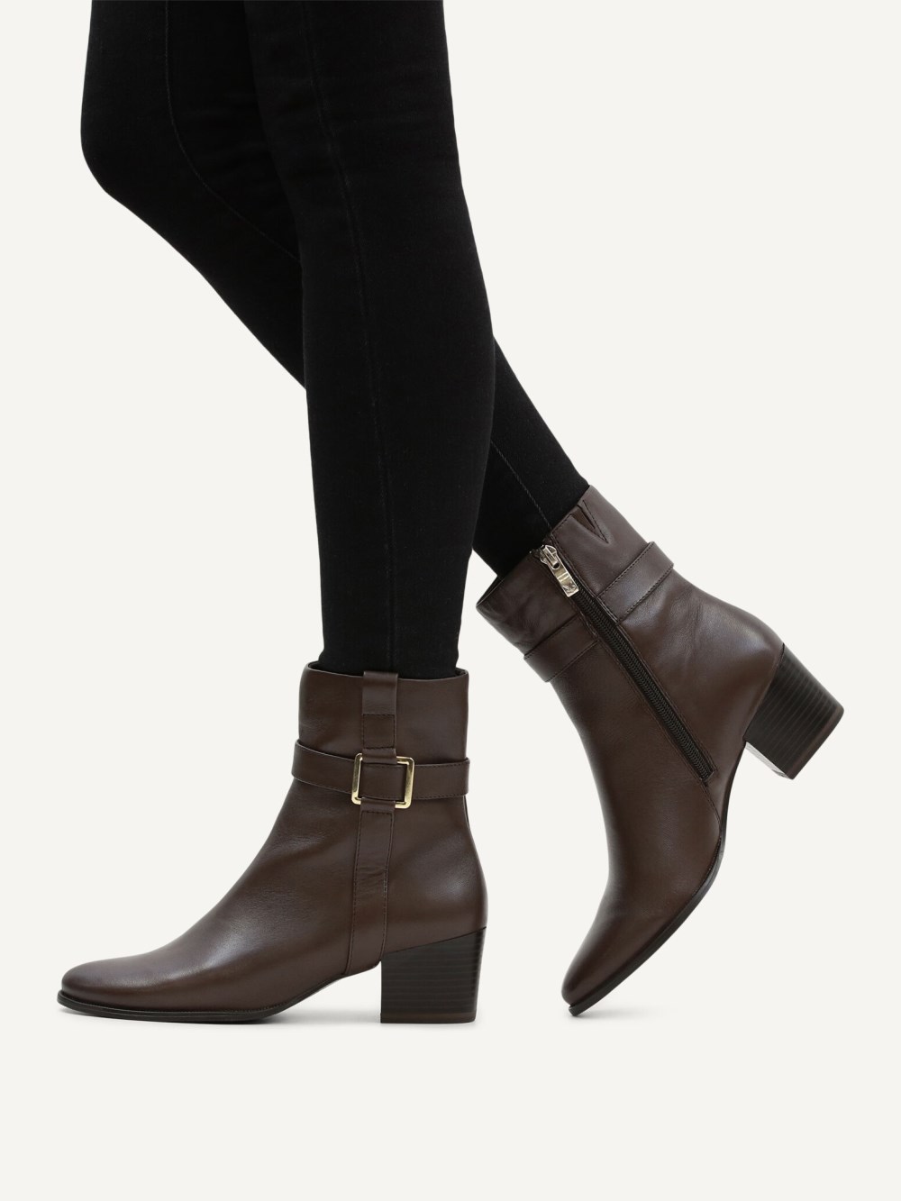 Caprice Stiefelette - Dunkelbraunes Nappaleder