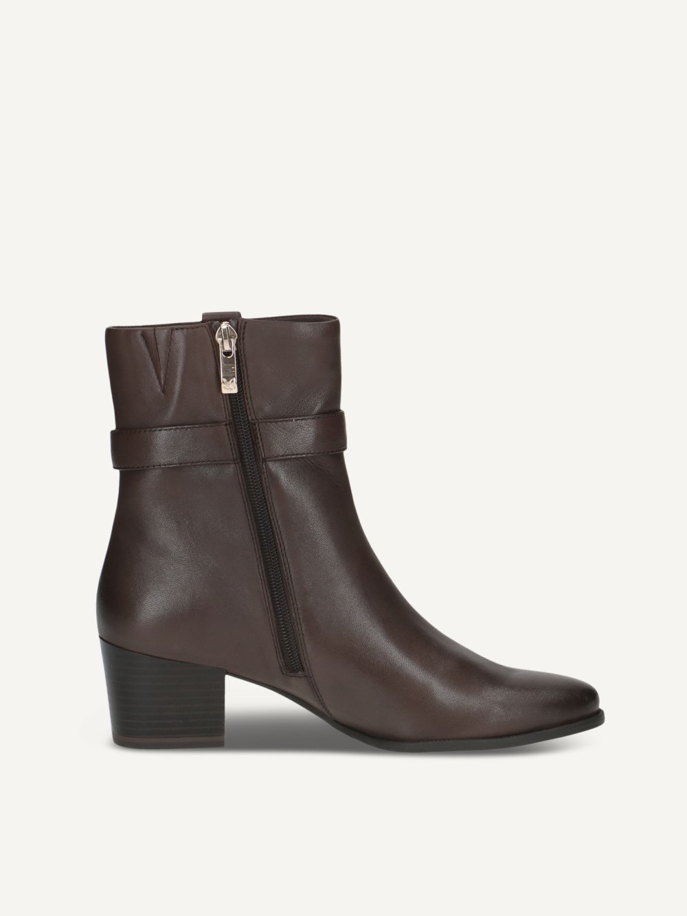 Caprice Stiefelette - Dunkelbraunes Nappaleder