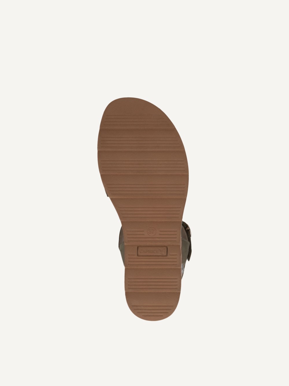 Caprice Sandalette - Olivgrünes Nubukleder