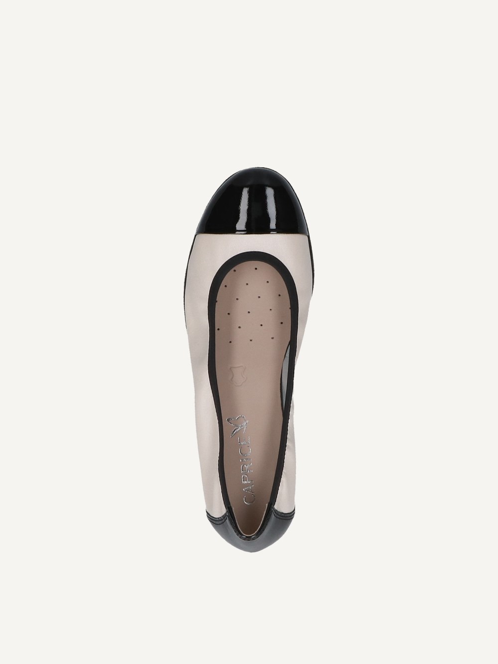 Caprice Ballerina - Creme / Schwarz